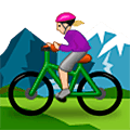 🚵🏼‍♀️ Emoji Mujer En Bicicleta De Montaña: Tono De Piel Claro Medio en Samsung One UI 5.0.