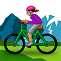 🚵🏽‍♀️ Emoji Mujer En Bicicleta De Montaña: Tono De Piel Medio en Samsung One UI 5.0.