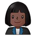 👩🏿‍💼 Emoji Oficinista Mujer: Tono De Piel Oscuro en Samsung One UI 5.0.