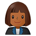 👩🏾‍💼 Emoji Funcionária De Escritório: Pele Morena Escura na Samsung One UI 5.0.