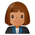 Emoji 👩🏽‍💼 Impiegata: Carnagione Olivastra su Samsung One UI 5.0.