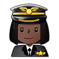 👩🏿‍✈️ Emoji Piloto De Avião Mulher: Pele Escura na Samsung One UI 5.0.