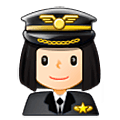 👩🏻‍✈️ Emoji Piloto Mujer: Tono De Piel Claro en Samsung One UI 5.0.