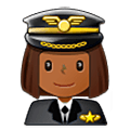 👩🏾‍✈️ Emoji Piloto De Avião Mulher: Pele Morena Escura na Samsung One UI 5.0.