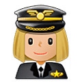 Emoji 👩🏼‍✈️ Pilota Donna: Carnagione Abbastanza Chiara su Samsung One UI 5.0.
