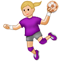 🤾🏼‍♀️ Emoji Mujer Jugando Al Balonmano: Tono De Piel Claro Medio en Samsung One UI 5.0.