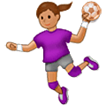 🤾🏽‍♀️ Emoji Mujer Jugando Al Balonmano: Tono De Piel Medio en Samsung One UI 5.0.