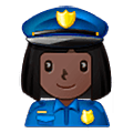 👮🏿‍♀️ Emoji Agente De Policía Mujer: Tono De Piel Oscuro en Samsung One UI 5.0.