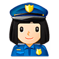 👮🏻‍♀️ Emoji Agente De Policía Mujer: Tono De Piel Claro en Samsung One UI 5.0.