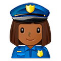 👮🏾‍♀️ Emoji Policial Mulher: Pele Morena Escura na Samsung One UI 5.0.