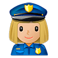 👮🏼‍♀️ Emoji Policial Mulher: Pele Morena Clara na Samsung One UI 5.0.