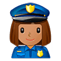 👮🏽‍♀️ Emoji Policial Mulher: Pele Morena na Samsung One UI 5.0.
