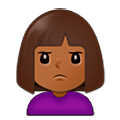 🙎🏾‍♀️ Emoji Mulher Fazendo Bico: Pele Morena Escura na Samsung One UI 5.0.