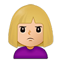 Emoji 🙎🏼‍♀️ Donna Imbronciata: Carnagione Abbastanza Chiara su Samsung One UI 5.0.