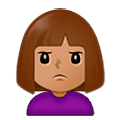 Emoji 🙎🏽‍♀️ Donna Imbronciata: Carnagione Olivastra su Samsung One UI 5.0.