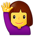 🙋‍♀️ Emoji Frau mit erhobenem Arm Samsung One UI 5.0.