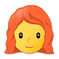 Émoji 👩‍🦰 Femme : Cheveux Roux sur Samsung One UI 5.0.