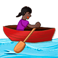 Emoji 🚣🏿‍♀️ Donna In Barca A Remi: Carnagione Scura su Samsung One UI 5.0.