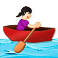 🚣🏻‍♀️ Emoji Frau im Ruderboot: helle Hautfarbe Samsung One UI 5.0.