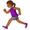 🏃🏾‍♀️ Emoji Mujer Corriendo: Tono De Piel Oscuro Medio en Samsung One UI 5.0.