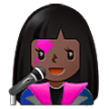 👩🏿‍🎤 Emoji Cantante Mujer: Tono De Piel Oscuro en Samsung One UI 5.0.