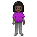 🧍🏿‍♀️ Emoji stehende Frau: dunkle Hautfarbe Samsung One UI 5.0.