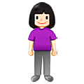 🧍🏻‍♀️ Emoji stehende Frau: helle Hautfarbe Samsung One UI 5.0.