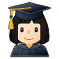 👩🏻‍🎓 Emoji Estudiante Mujer: Tono De Piel Claro en Samsung One UI 5.0.