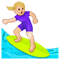Emoji 🏄🏼‍♀️ Surfista Donna: Carnagione Abbastanza Chiara su Samsung One UI 5.0.