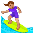 Emoji 🏄🏽‍♀️ Surfista Donna: Carnagione Olivastra su Samsung One UI 5.0.