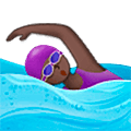 🏊🏿‍♀️ Emoji Mujer Nadando: Tono De Piel Oscuro en Samsung One UI 5.0.