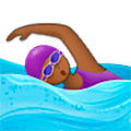 🏊🏾‍♀️ Emoji Mulher Nadando: Pele Morena Escura na Samsung One UI 5.0.