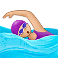 🏊🏼‍♀️ Emoji Schwimmerin: mittelhelle Hautfarbe Samsung One UI 5.0.