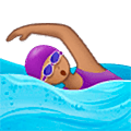 🏊🏽‍♀️ Emoji Mujer Nadando: Tono De Piel Medio en Samsung One UI 5.0.