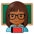 👩🏾‍🏫 Emoji Professora: Pele Morena Escura na Samsung One UI 5.0.