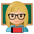 👩🏼‍🏫 Emoji Professora: Pele Morena Clara na Samsung One UI 5.0.