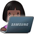 👩🏿‍💻 Emoji Tecnóloga: Tono De Piel Oscuro en Samsung One UI 5.0.