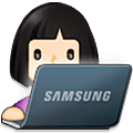 👩🏻‍💻 Emoji IT-Expertin: helle Hautfarbe Samsung One UI 5.0.