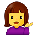 Emoji 💁‍♀️ Donna Con Suggerimento su Samsung One UI 5.0.