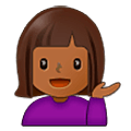 💁🏾‍♀️ Emoji Mulher Com A Palma Virada Para Cima: Pele Morena Escura na Samsung One UI 5.0.