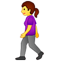 🚶‍♀️ Emoji Fußgängerin Samsung One UI 5.0.