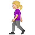 🚶🏼‍♀️ Emoji Mujer Caminando: Tono De Piel Claro Medio en Samsung One UI 5.0.