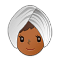 👳🏾‍♀️ Emoji Mulher Com Turbante: Pele Morena Escura na Samsung One UI 5.0.