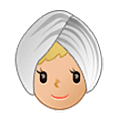👳🏼‍♀️ Emoji Mulher Com Turbante: Pele Morena Clara na Samsung One UI 5.0.