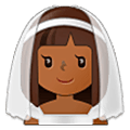 👰🏾‍♀️ Emoji Mujer Con Velo: Tono De Piel Oscuro Medio en Samsung One UI 5.0.