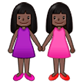 Emoji 👭🏿 Due Donne Che Si Tengono Per Mano: Carnagione Scura su Samsung One UI 5.0.
