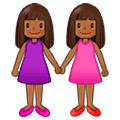 Emoji 👭🏾 Due Donne Che Si Tengono Per Mano: Carnagione Abbastanza Scura su Samsung One UI 5.0.