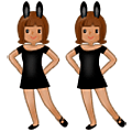 👯🏽‍♀️ Emoji Mujeres Con Orejas De Conejo, Tono De Piel Medio en Samsung One UI 5.0.