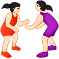 🤼🏻‍♀️ Emoji Mujeres Luchando, Tono De Piel Claro en Samsung One UI 5.0.