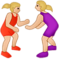 🤼🏼‍♀️ Emoji Mulheres Lutando, Pele Morena Clara na Samsung One UI 5.0.